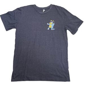 Outlash Bluey Bandit Cool Dads Club Graphic Tee Charcoal Gray Large L Mens